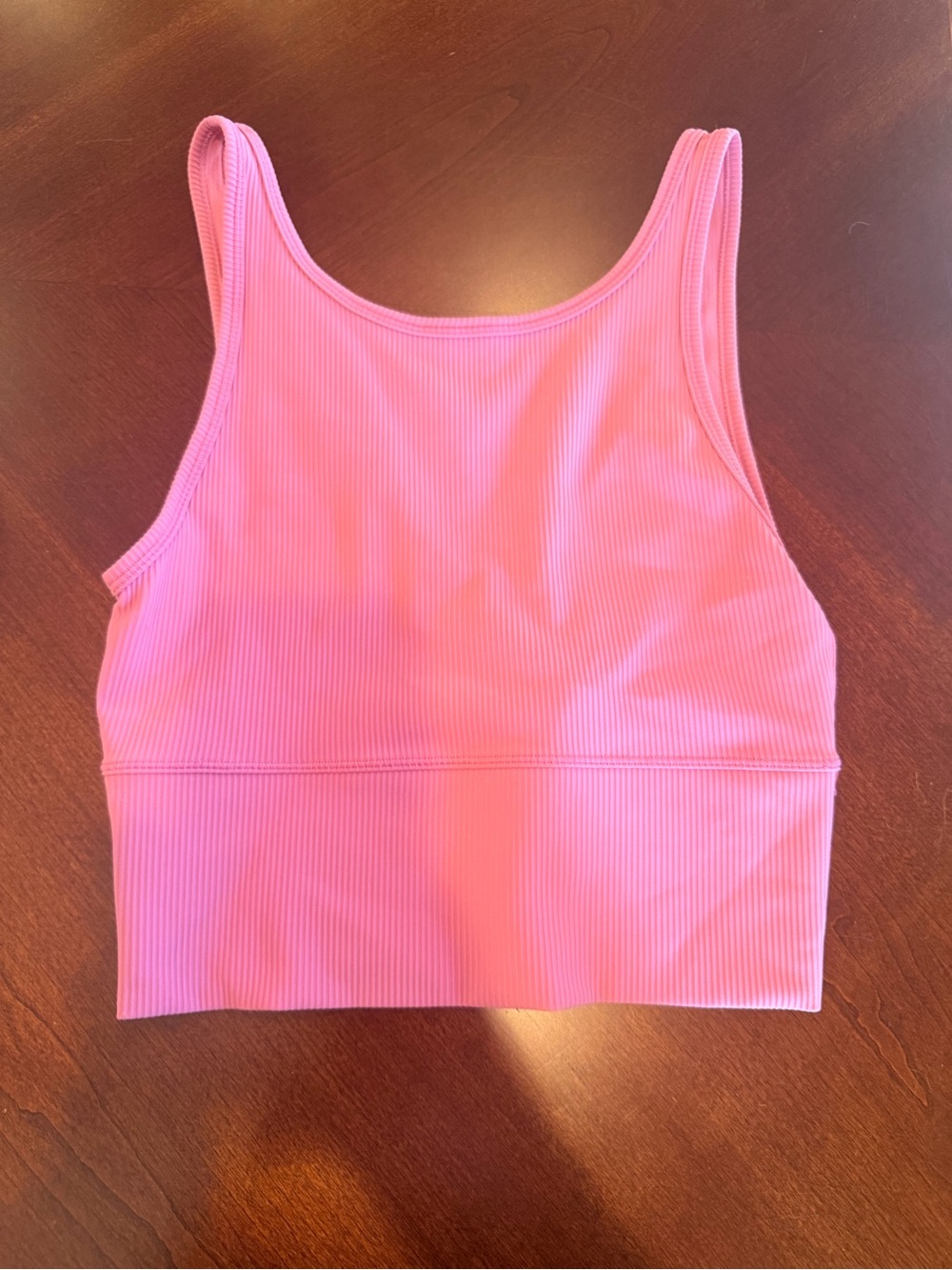 Lululemon Ribbed Pink Crop Tank